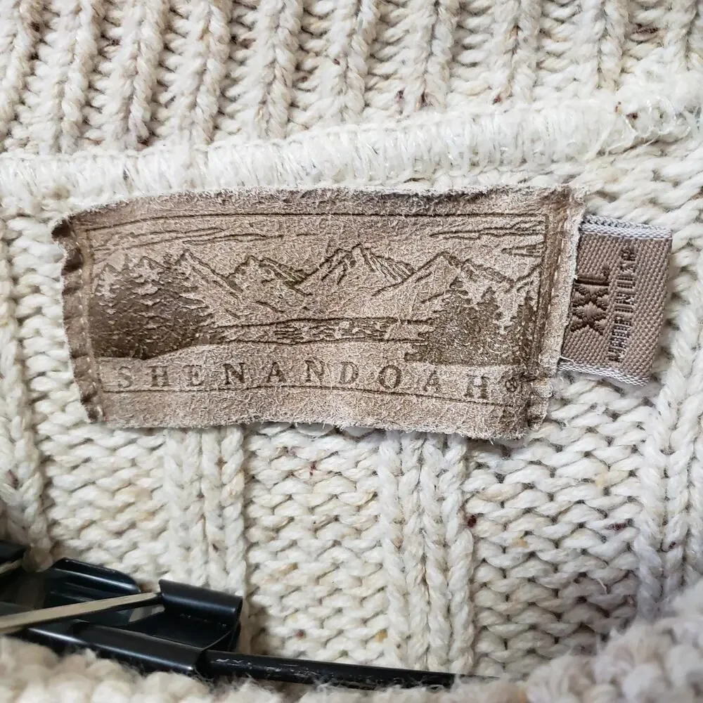 Vintage Shenandoah Sweater Mens XXL Cable Knit Long Sleeve Pullover